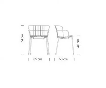 FLINT 535-A - Garden chair with armrests by Et al. - view 3